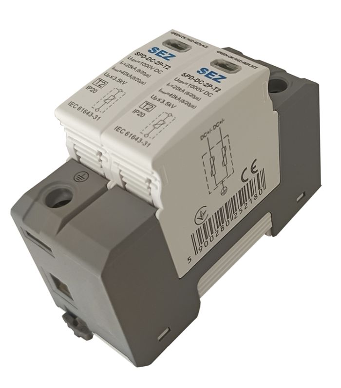 Пристрій захисту від імпульсних перенапруг A-SPD-DC-2P-T2 20-40kA 1000V DC 2п SEZ