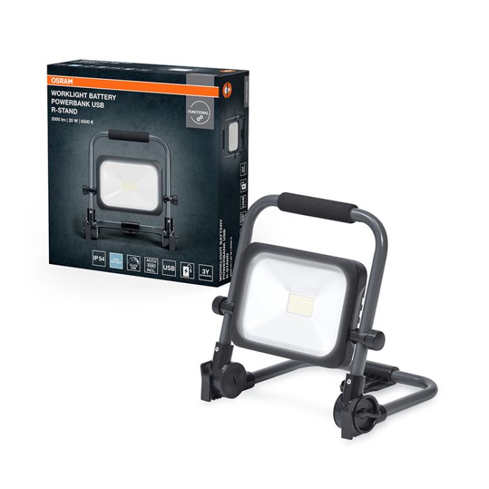Прожектор LED OSRAM R-ST865 20W 5V 2000ЛМ акумуляторний портативний IP54(4099854430510)