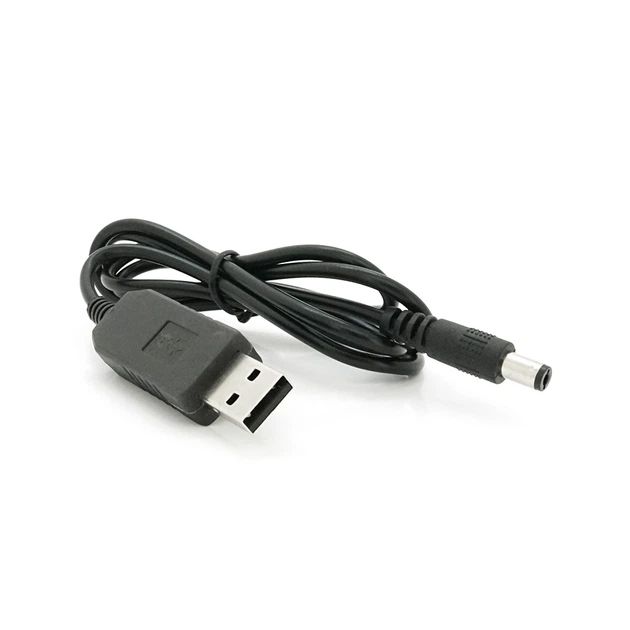 Кабель для роутера 5.5/2.5 (5.5/2.1)мм USB2.0 (Out12V) 1м Black, OEM(29886)