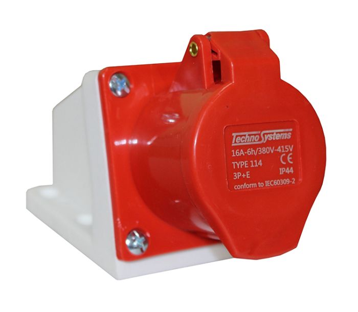 Розетка 114 стаціонарна 3Р+PЕ 16А 380В IP44 TNSy(TNSy5500407)