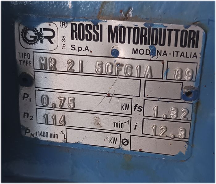Мотор-редуктор MGM CF80A4 0.55rW PRM1400 з ROSSI MOTORIDUTTORI MR 21 50FC1A